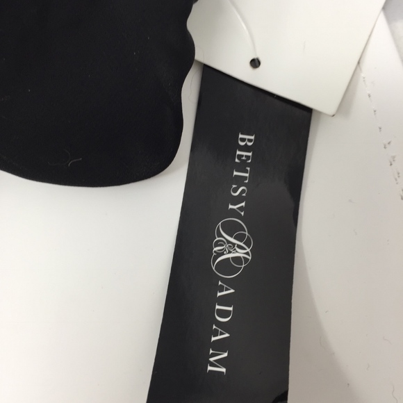 Betsy & Adam Black Cocktail Holiday Evening Dress Chiffon 4 NWT - Picture 5 of 5